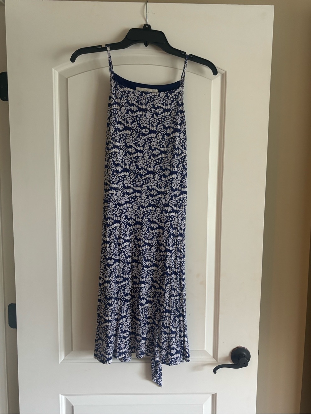 LOFT Navy and White Floral Maxi Slip Dress